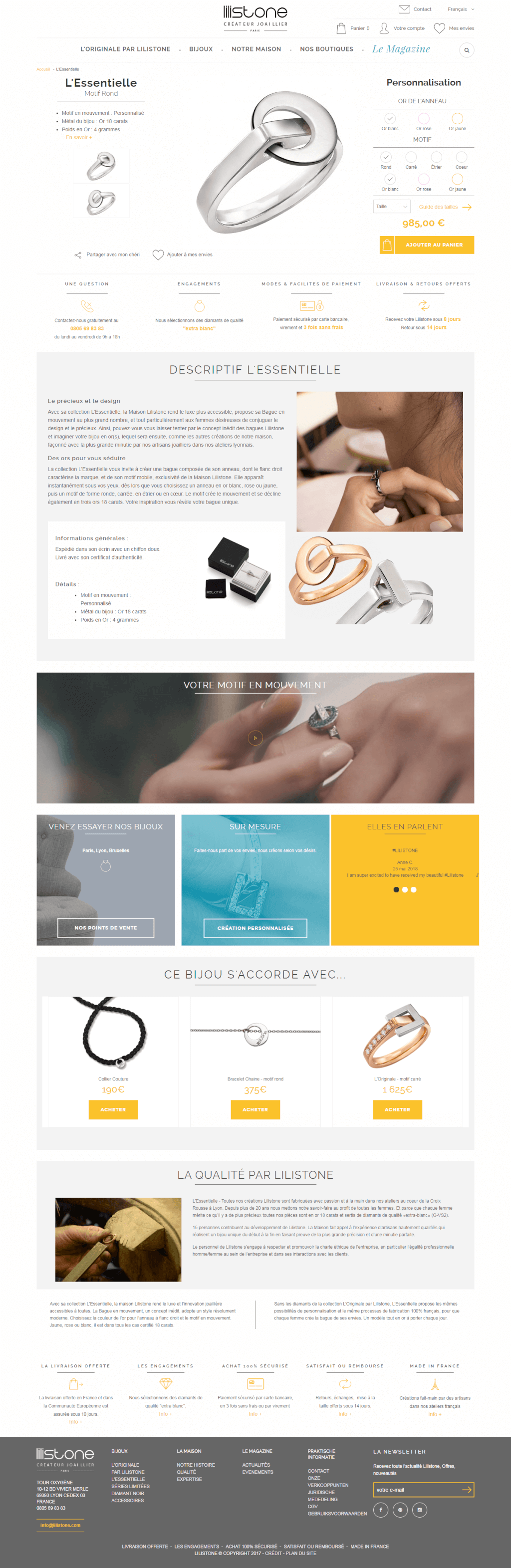 lilistone page produit